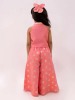 Thumbnail for Lil Drama Mishti Peach Top and Pant Set For Girls