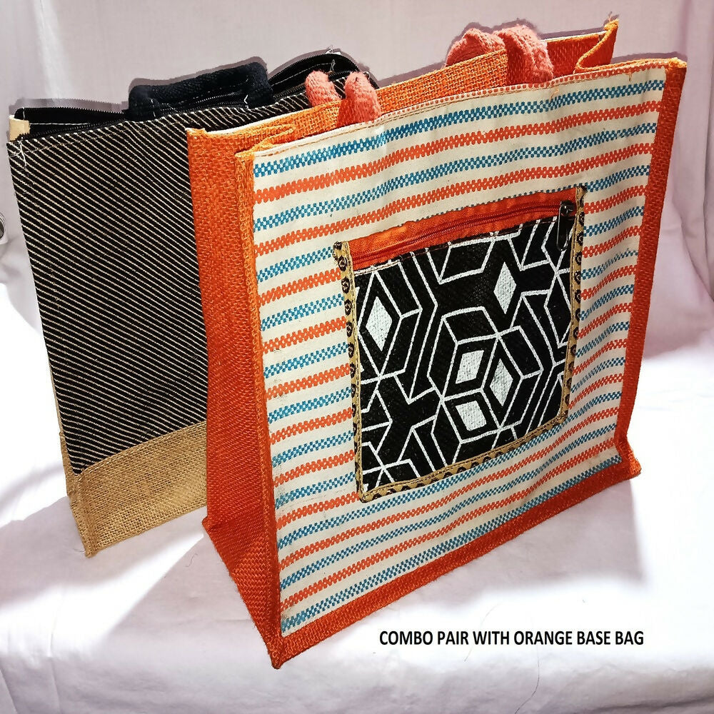 Jute Ladies Fashion Bags Combo - Big & Small - Distacart