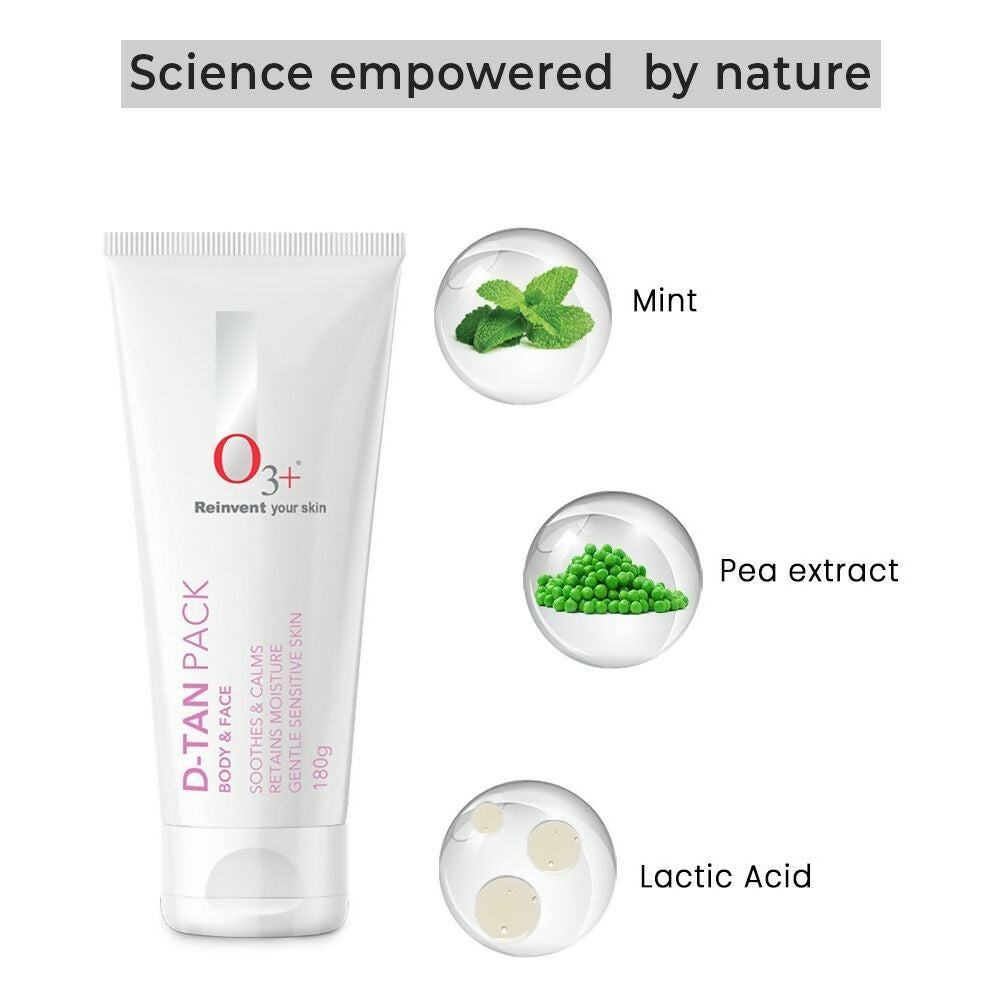 Professional O3+ D-Tan Pack For Instant Tan Removal - Distacart