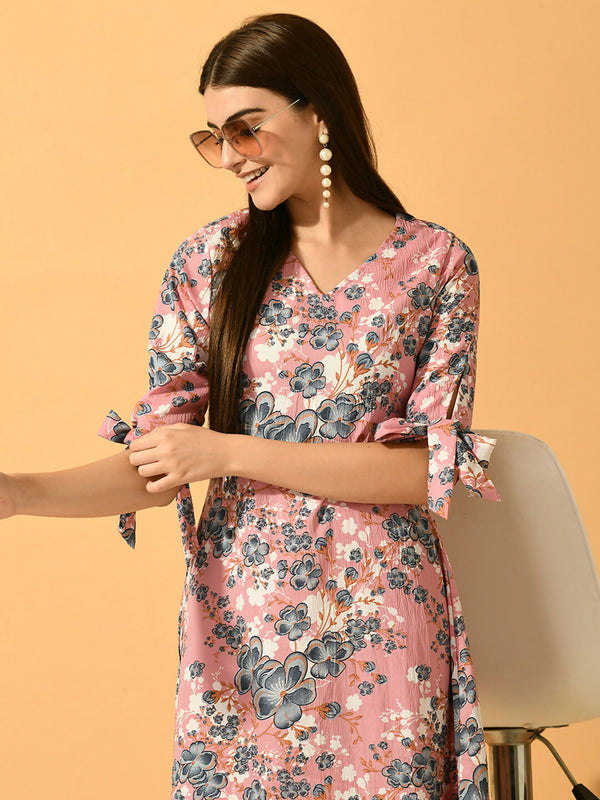 Myshka Women's Pink A-Line Party Dress - Distacart