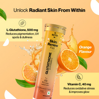 Thumbnail for Setu Skin Renew Glutathione With Vitamin C Effervescent Tablets - Orange Flavor