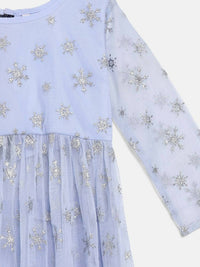 Thumbnail for Ahalyaa Blue Net Kids Kurta Palazzo Sets For Girls - Distacart