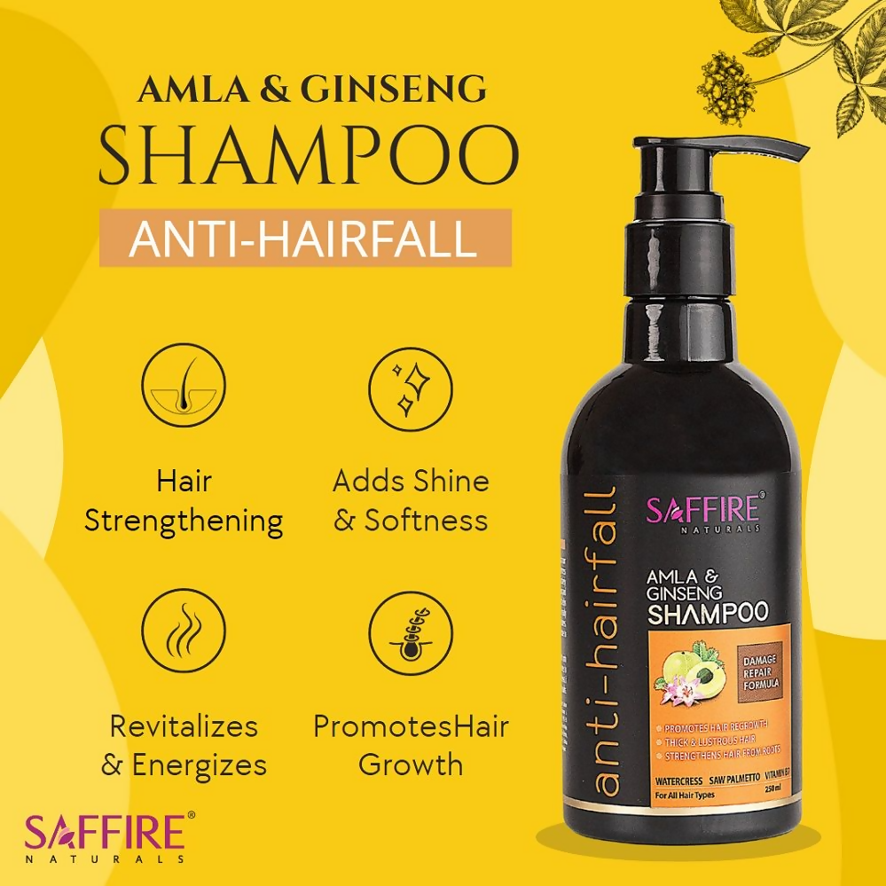Saffire Naturals Amla & Ginseng Anti-Hairfall Shampoo - Distacart