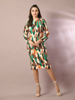 Thumbnail for Myshka Women's Multi Printed Knee Length Party Embellished Skirts - Distacart