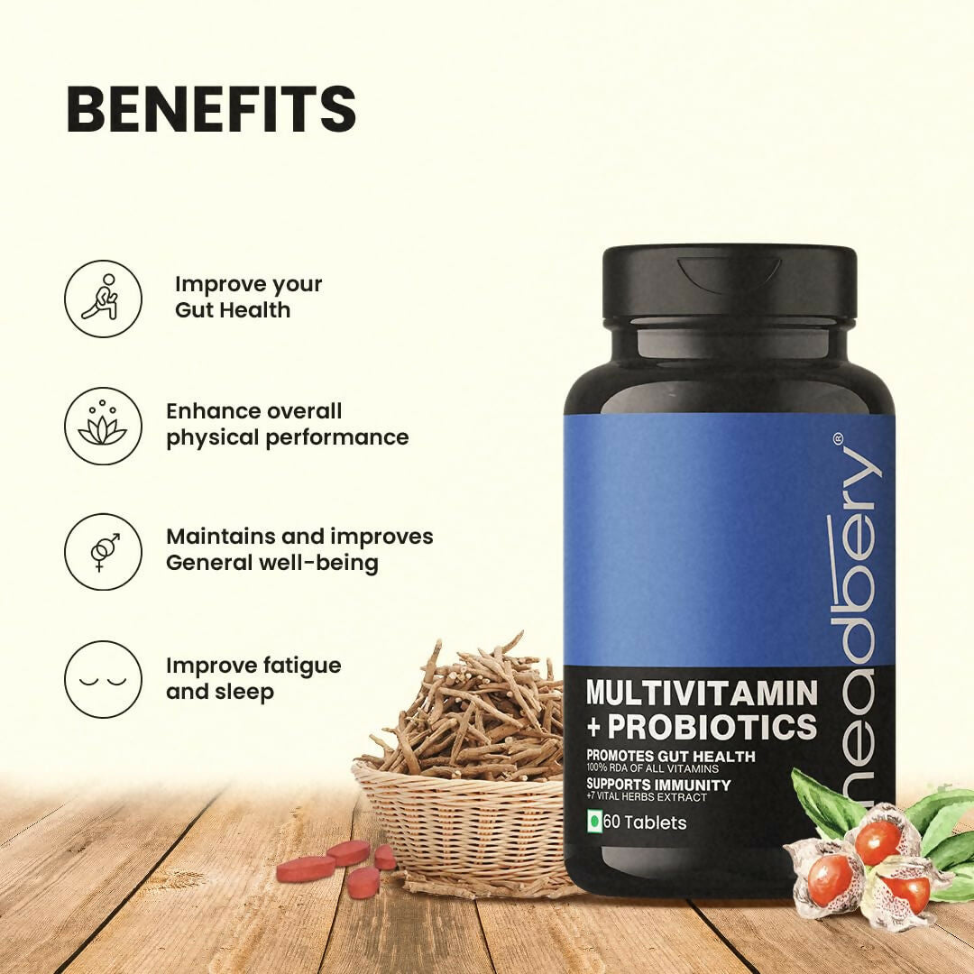 Meadbery Multivitamin With Probiotics Tablets - Distacart