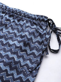 Thumbnail for Anubhutee Blue Pure Cotton Printed Night suit - Distacart