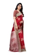 Thumbnail for Vamika Red Printed Art Silk Saree - Distacart