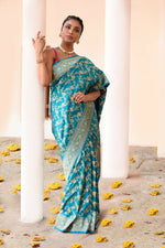 Thumbnail for Joban Fashion Aqua Soft Pure Handloom Banarasi Silk Saree