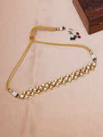 Thumbnail for Kundan & Pearl Neckpiece (Gold) - Ruby Raang - Distacart