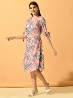 Thumbnail for Myshka Women's Pink A-Line Party Dress - Distacart