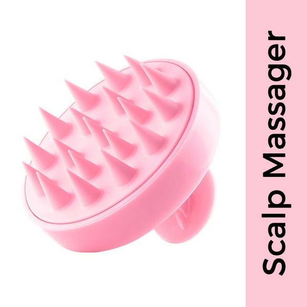 Nykaa Naturals Scalp Massager Brush For Blood Circulation & Natural Hair Growth - Pink - Distacart