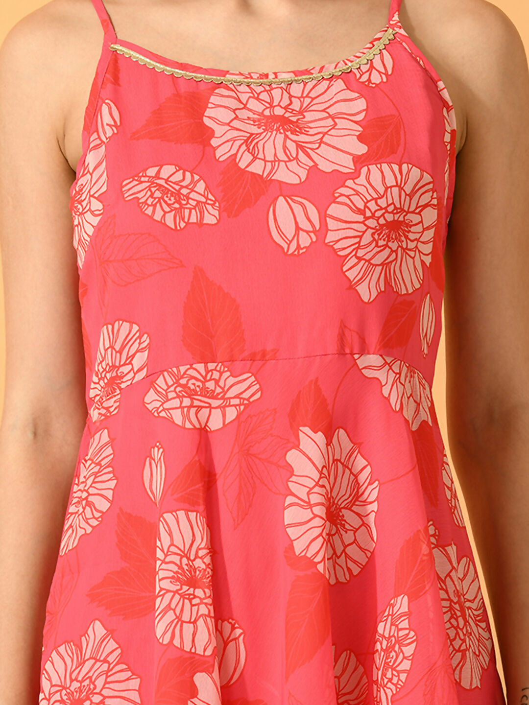 Myshka Women's Pink Fit and Flare Party Dress - Distacart