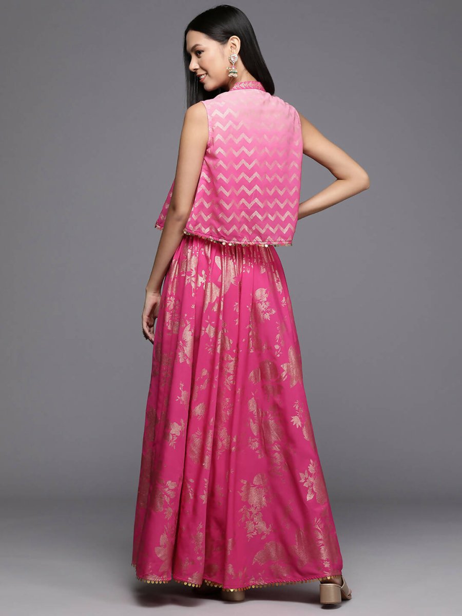 Ahalyaa Women's Traditional Wear Co-ods - Pink - Distacart
