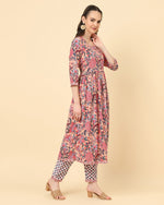 Thumbnail for Varanga Women Assorted Viscose Rayon Printed Regular Kurta With Trousers & Dupatta - Distacart