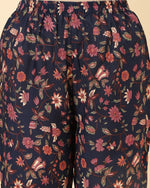 Thumbnail for Varanga Women Brown Viscose Rayon Printed Regular Kurta With Trousers & Dupatta - Distacart