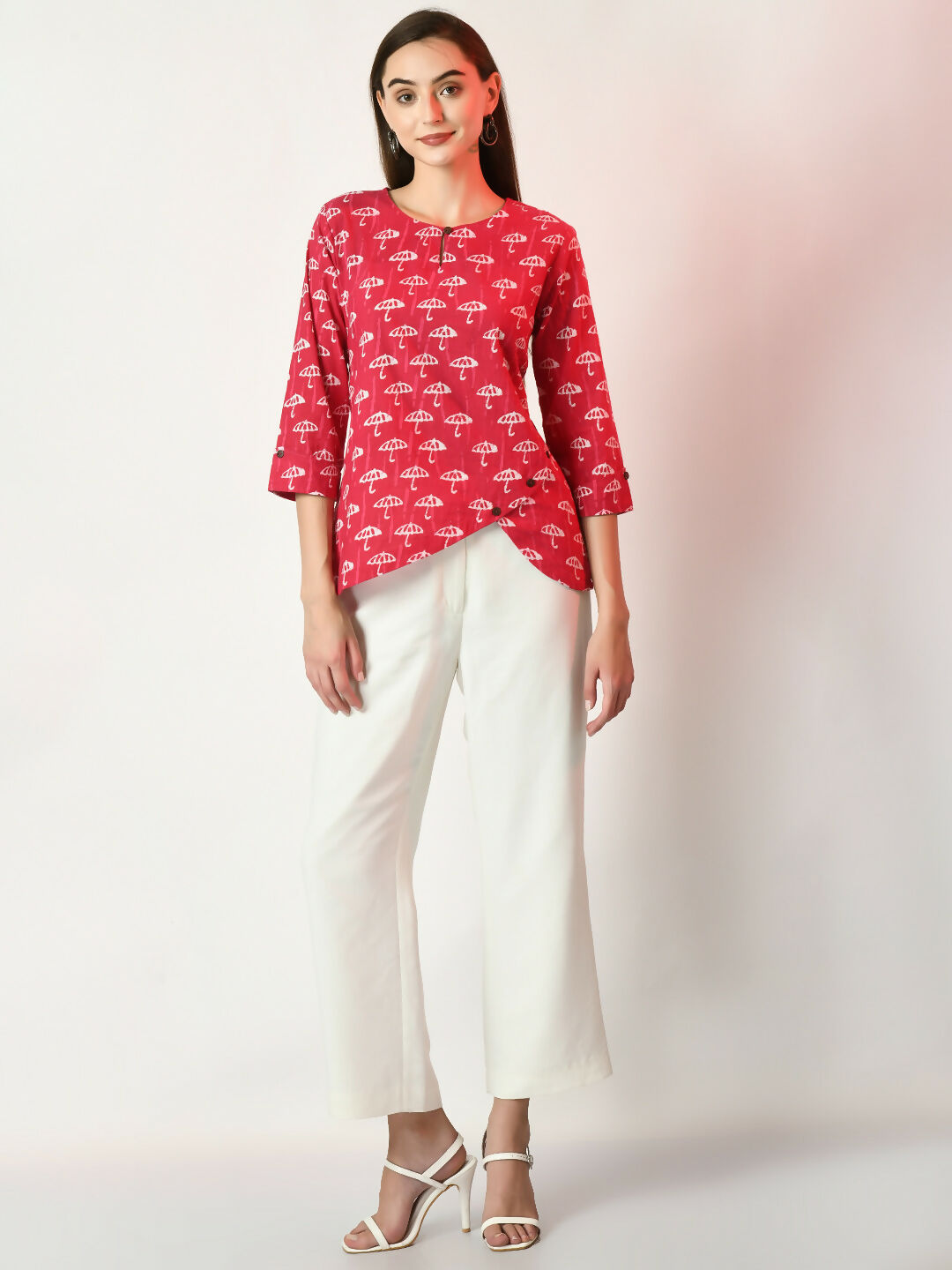 Myshka Women's Pink Printed Top - Distacart