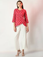 Thumbnail for Myshka Women's Pink Printed Top - Distacart