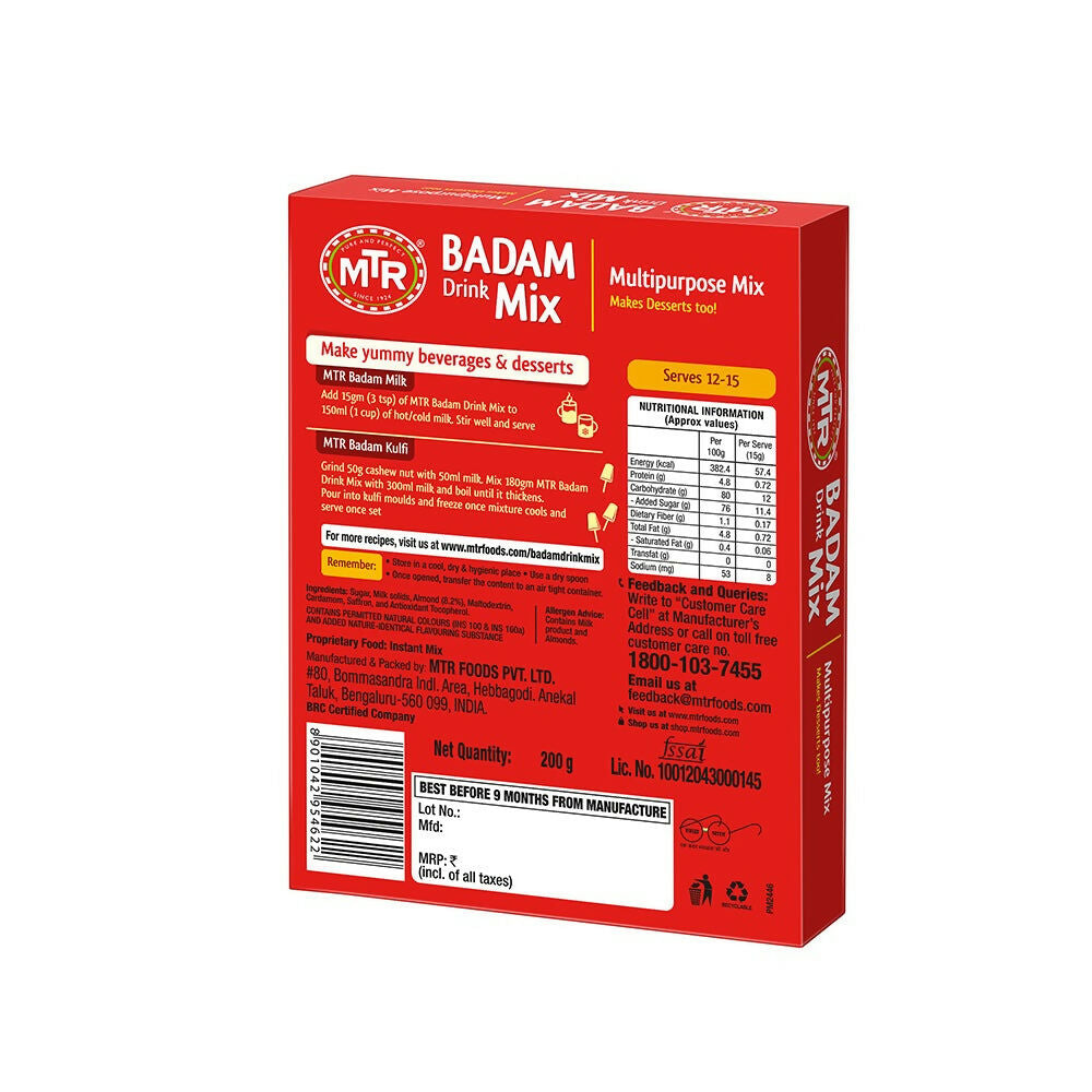MTR Badam Drink Mix - Distacart