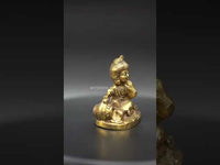 Brass Mukhan Krishna Idol: A Divine Delight