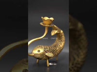 Brass Fish Candle Stand: Coastal Charm for Homes