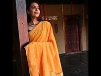 Very Much Indian Handloom Pure Cotton Paithani Turmeric Yellow