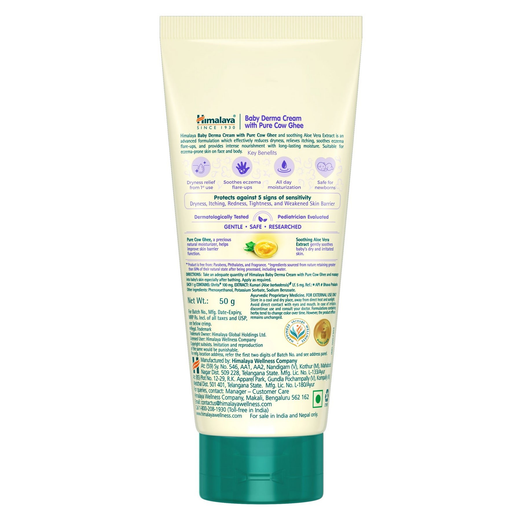 Himalaya Herbals Baby Derma Cream with Pure Cow Ghee - Distacart