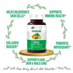 Thumbnail for Bliss Welness Zinc Vitamin C+ Moringa Tablets - Distacart
