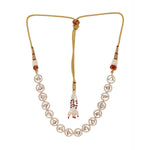 Thumbnail for Patti Shapped Kundan and Round Diamond Neckpiece (Gold) - Ruby Raang - Distacart