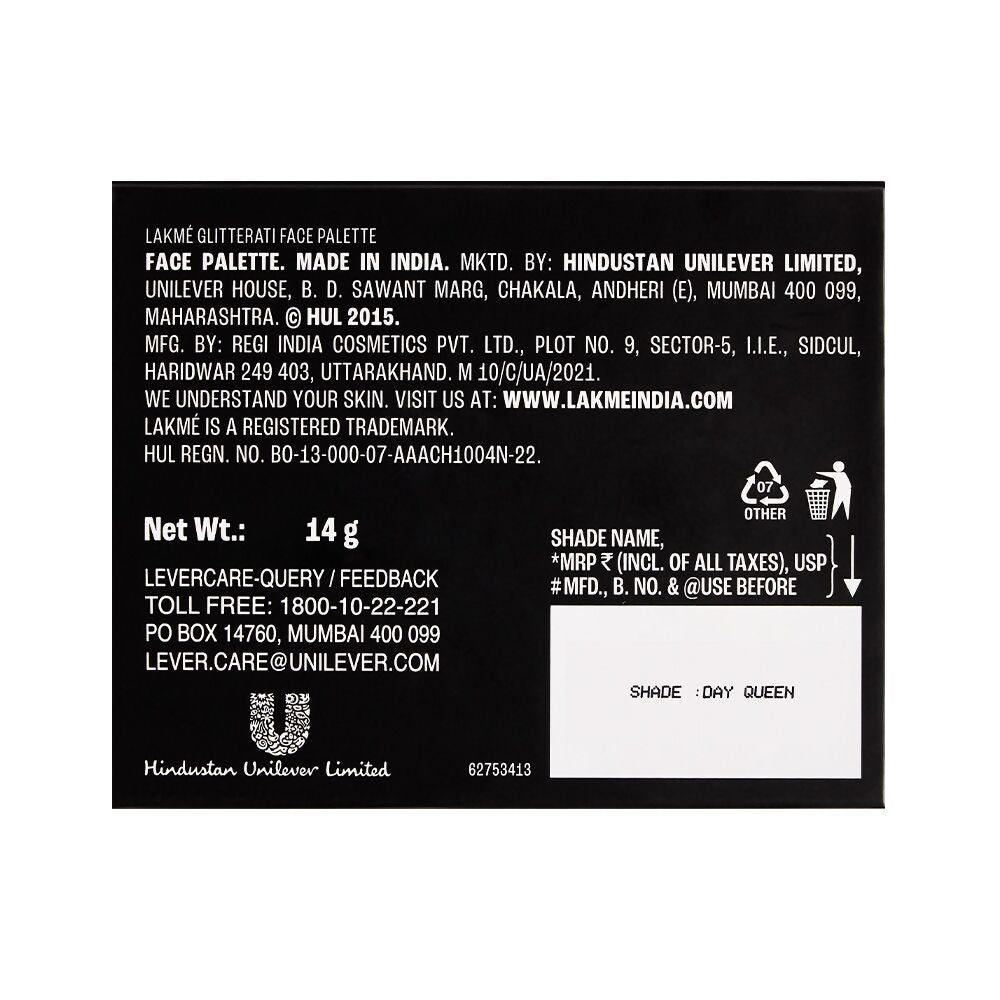 Lakme Glitterati 4 In 1 Face Palette - Day Queen - Distacart