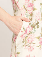 Thumbnail for Ahalyaa Women's Beige Crepe Digital Floral Print Kurta Sharara Set with Dupatta - Distacart