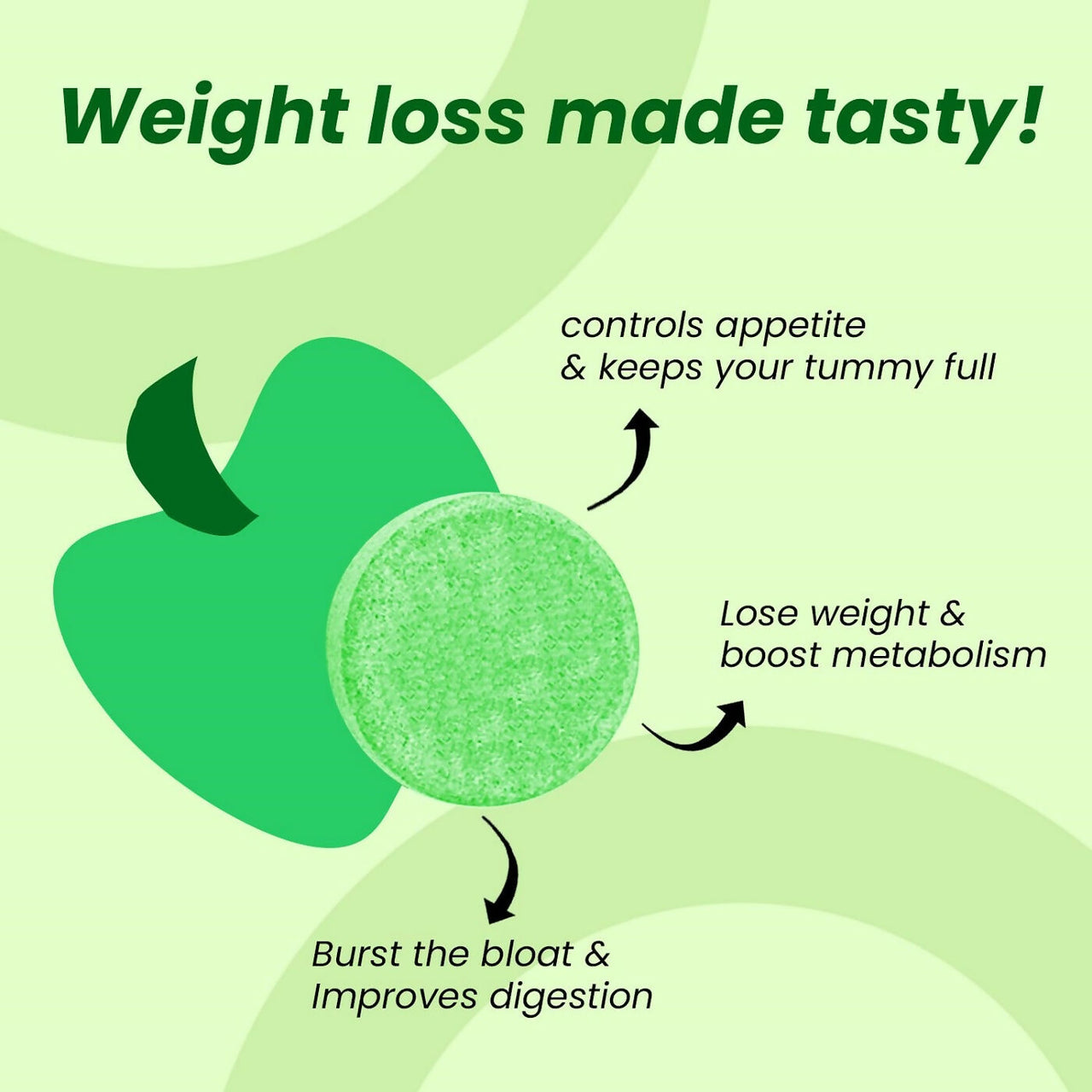 Exotic Leaf Green Apple Cider Vinegar Tablets