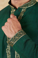 Thumbnail for Bluesaanchi Men's Sunshine Handwoven Embroidered Castleton Kurta Set - Distacart