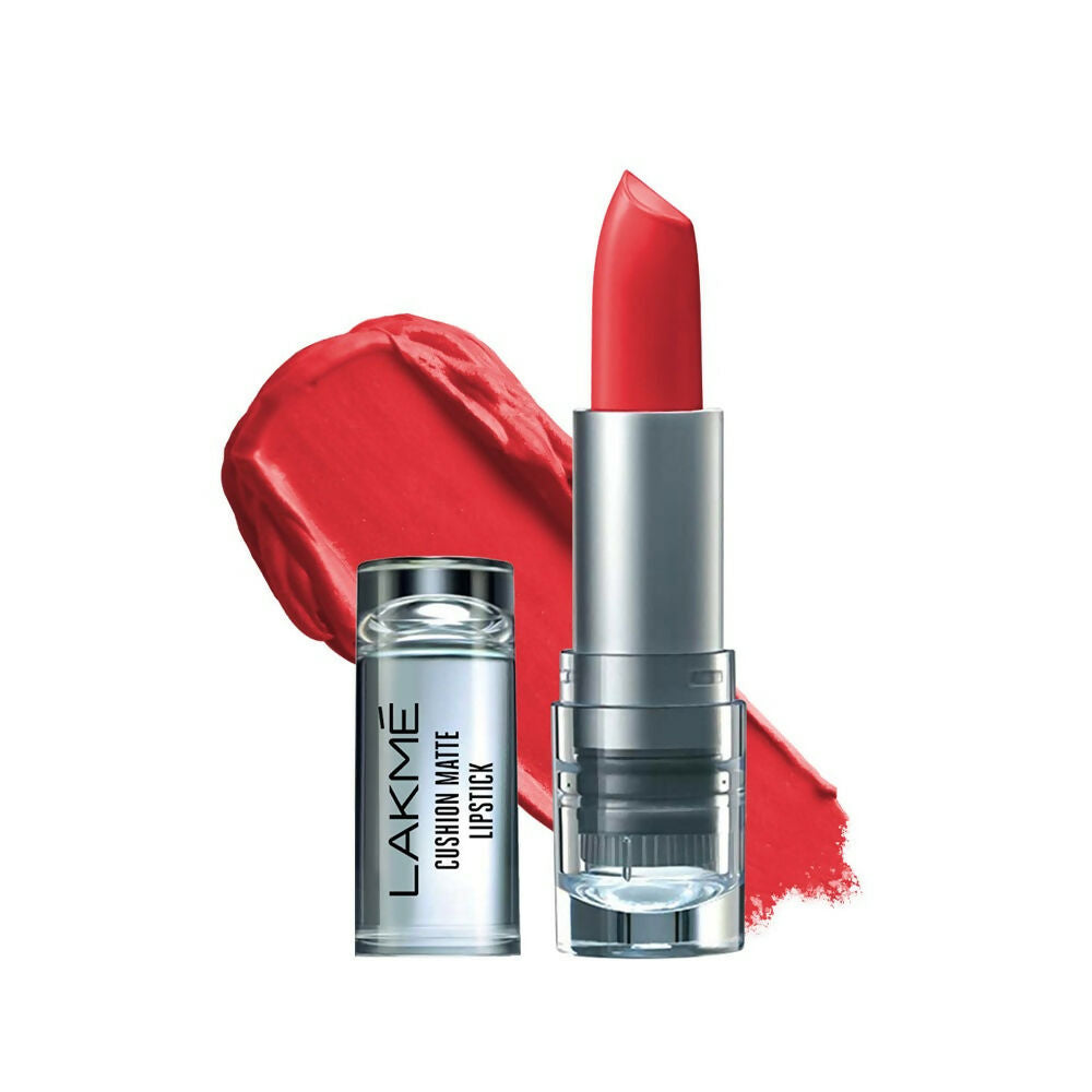 Lakme Cushion Matte Lipstick - Red Siren - Distacart