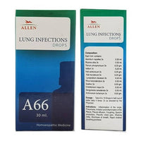 Thumbnail for Allen Homeopathy A66 Lung Infections Drops - Distacart