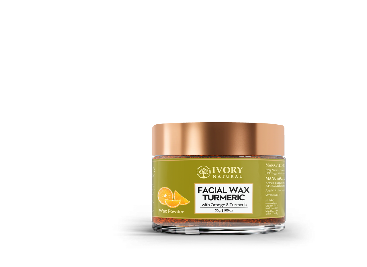 Ivory Natural Facial Wax Powder With Turmeric - Natural Facial Hair Removal Wax For Instant Skin Brightening - Distacart