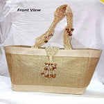 Thumbnail for Jute Ladies Fashion Bag with Wooden Beads - Distacart