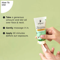 Thumbnail for Pilgrim 2% Niacinamide Glow Sunscreen SPF 50 +++ Enhances Glow, Broad spectrum, Non-greasy, No white cast & Prevents Tanning