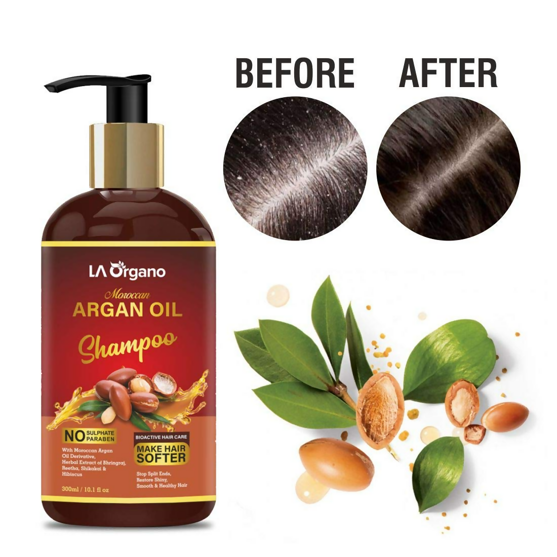 LA Organo Moroccan Argan Hair Shampoo - Distacart