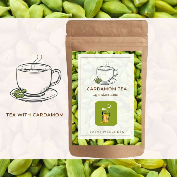 Satvi Wellness Cardamom Tea | Elachi tea | Natural Cardamon with Black Tea - Distacart