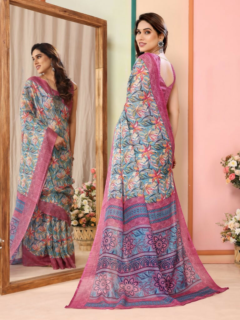 Partywear Designer Pink Kota Doriya Fancy Saree - Dyuti