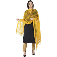 Thumbnail for A R SILK Cotton square Regular Dupatta Yelllow Color Dupatta or Chunni