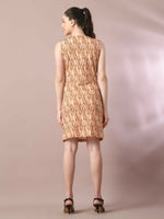 Thumbnail for Myshka Women's Multi Printed Cowl Neck Bodycon Party Dress - Distacart