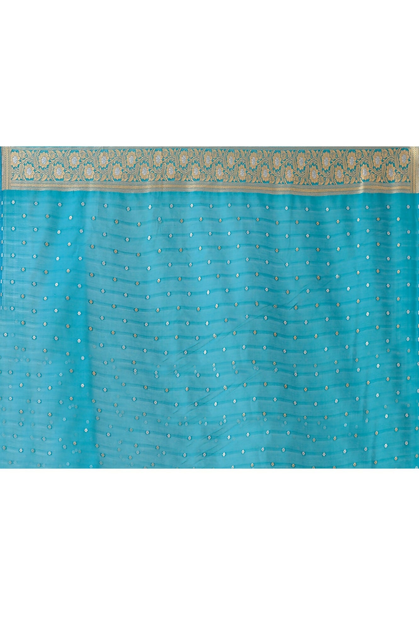 Joban Fashion Blue Banarasi Soft Pure Handloom Banarasi Silk Saree