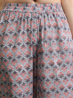 Thumbnail for Vishudh Women Floral Printed Regular Pure Cotton Kurta with Trousers & With Dupatta - Distacart