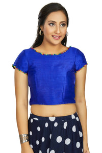 Thumbnail for Aastha Fashion Women's Blue Art Silk Designer Party Wear Readymade Blouse - Distacart