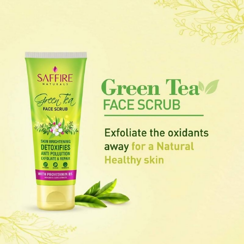 Saffire Naturals Green Tea Scrub With Provitamin B5 - Distacart