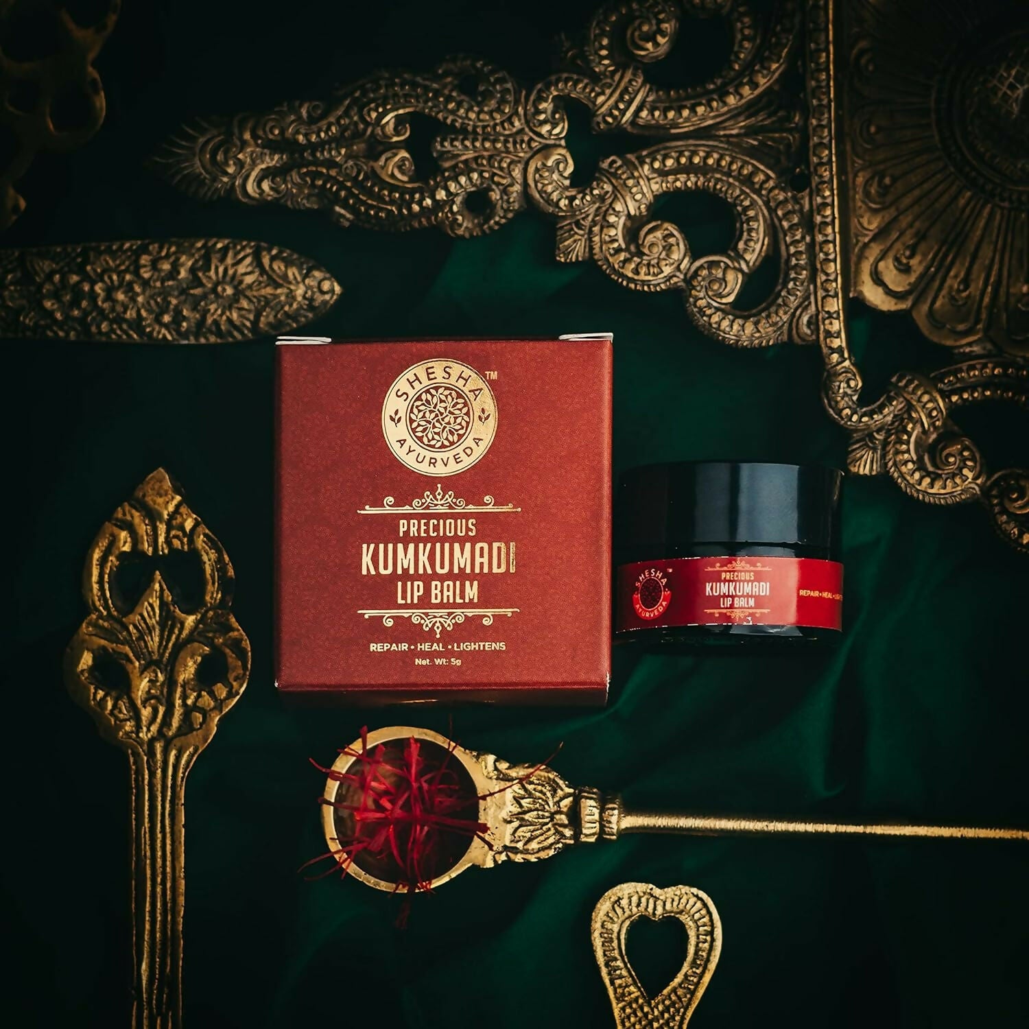 Shesha Ayurveda Kumkumadi Brightening Lip Balm - Distacart