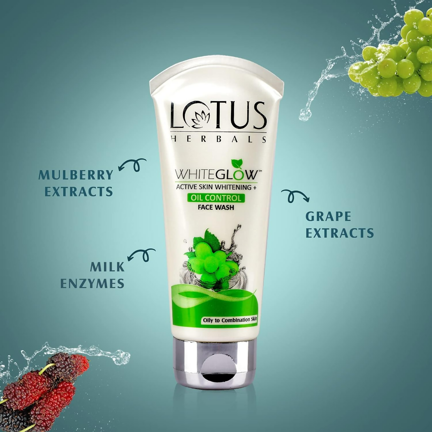 Lotus Herbals White Glow Active Skin Whitening & Oil Control Facewash - Distacart