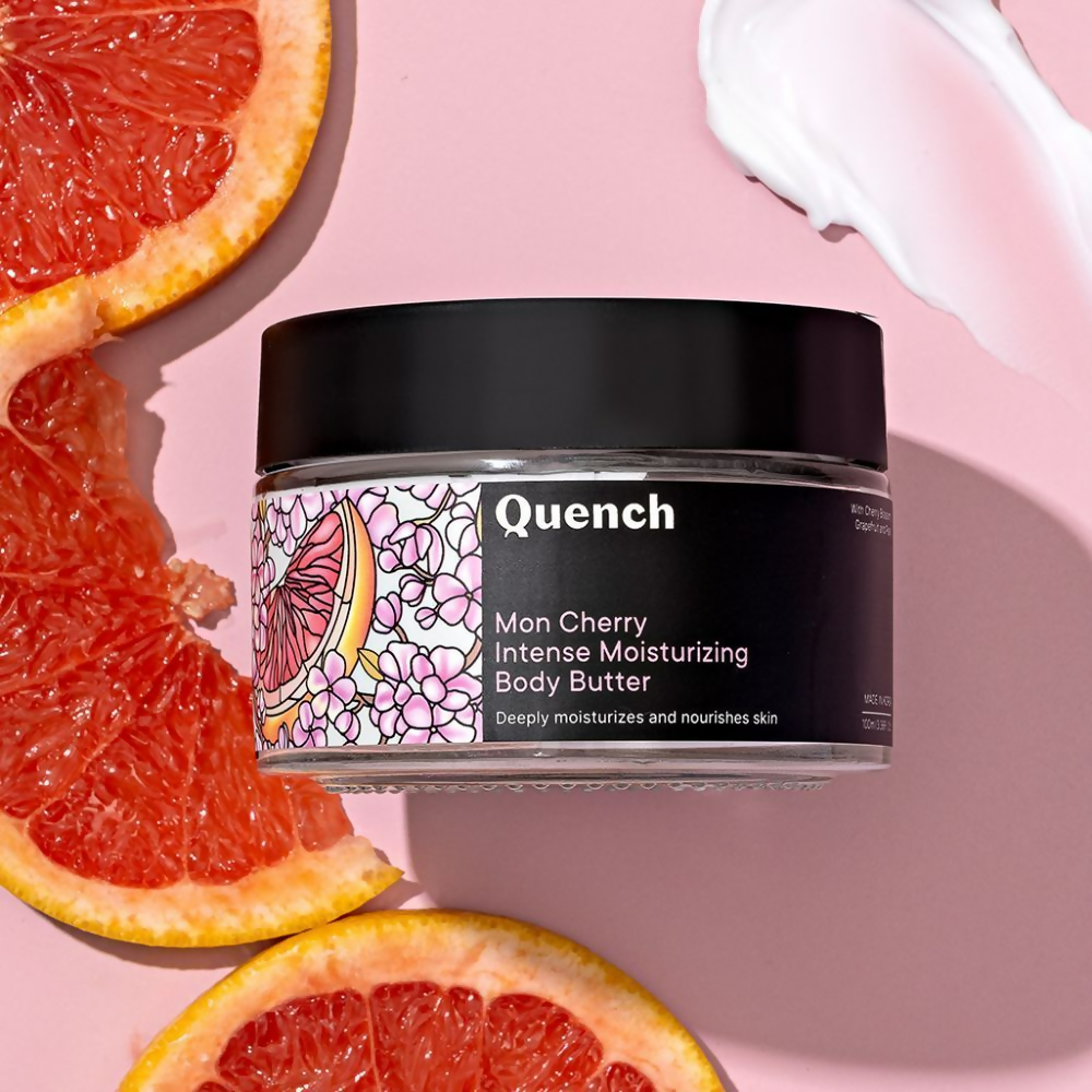Quench Moisturizing Body Butter with Cherry Blossom Repairs Dry Damaged Skin - Distacart