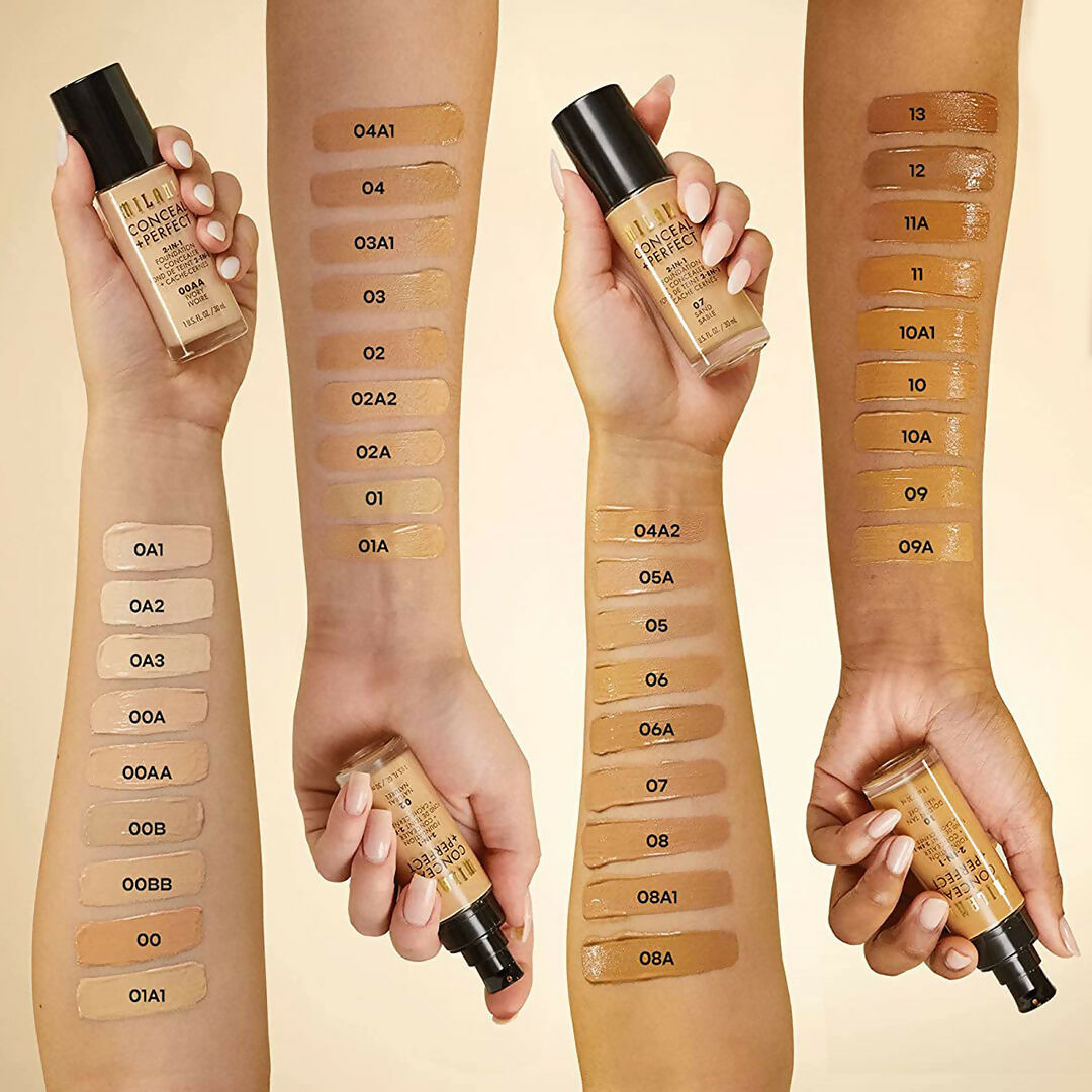 Milani Conceal + Perfect 2-In-1 Foundation + Concealer - 02 Natural - Distacart